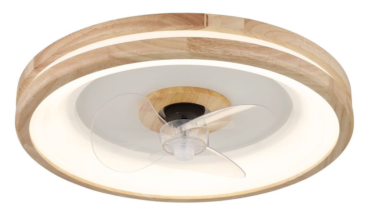 Ventilateur de plafond lumineux Gatian blanc mat