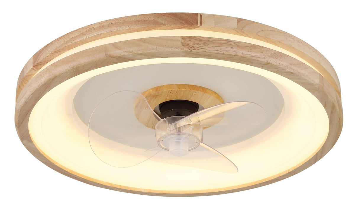 Ventilateur de plafond lumineux Gatian blanc mat