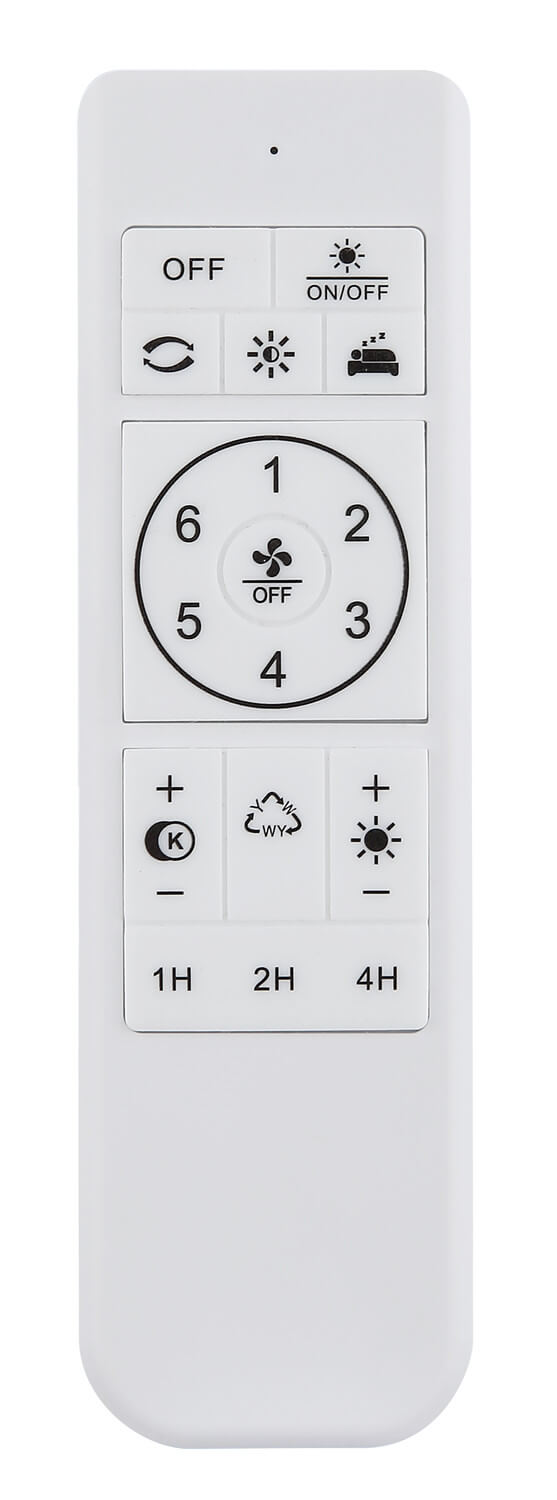 Ventilateur de plafond lumineux Carney blanc mat (03667S)