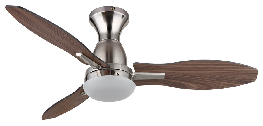 Ventilateur de plafond lumineux Gale nickel satiné
