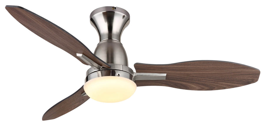 Ventilateur de plafond lumineux Gale nickel satiné