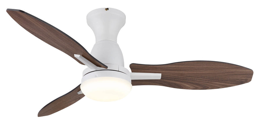 Ventilateur de plafond lumineux Gale blanc mat