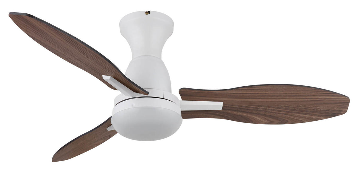 Ventilateur de plafond lumineux Gale blanc mat