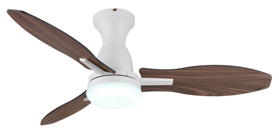 Ventilateur de plafond lumineux Gale blanc mat