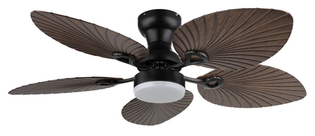 Ventilateur de plafond lumineux Elise noir mat
