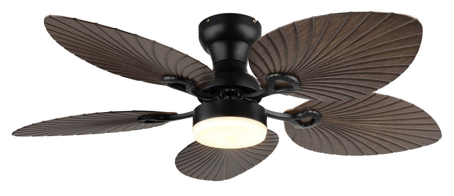 Ventilateur de plafond lumineux Elise noir mat