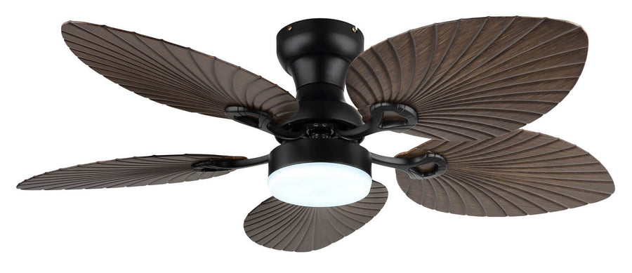 Ventilateur de plafond lumineux Elise noir mat