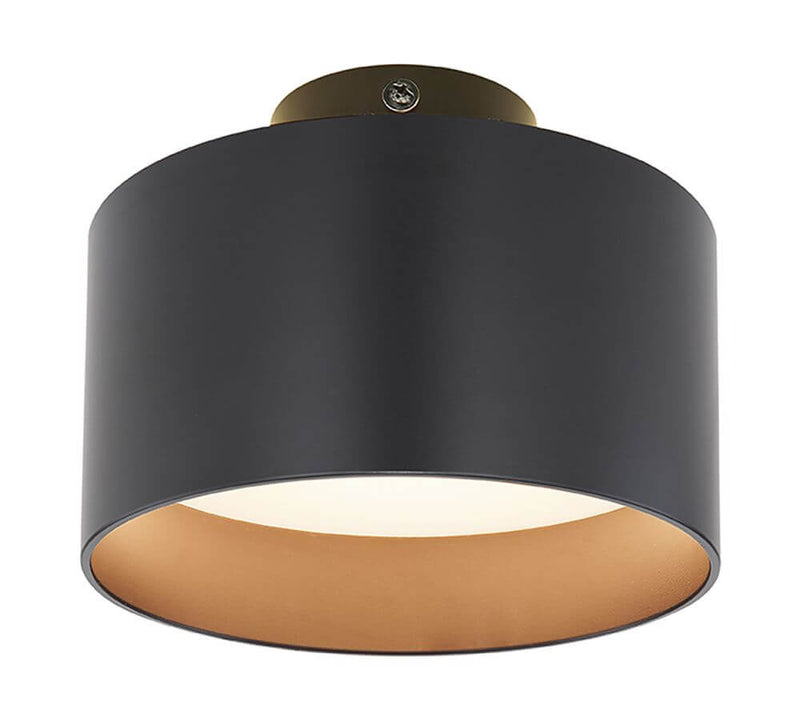 Plafonnier Jenny noir mat et aluminium