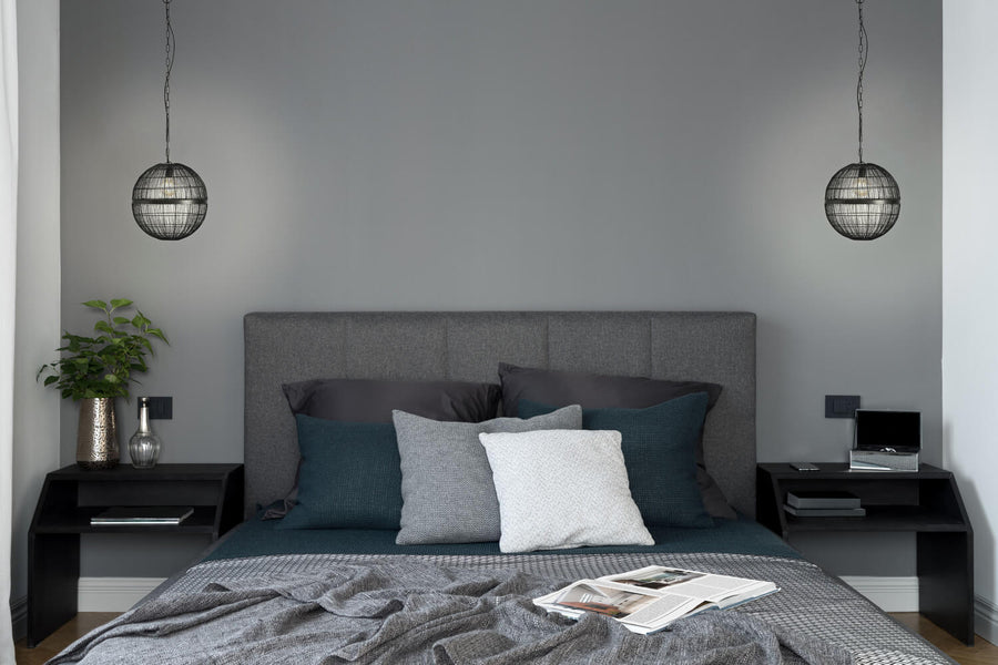 Suspension Hermi Ii noire mat (14994H2)