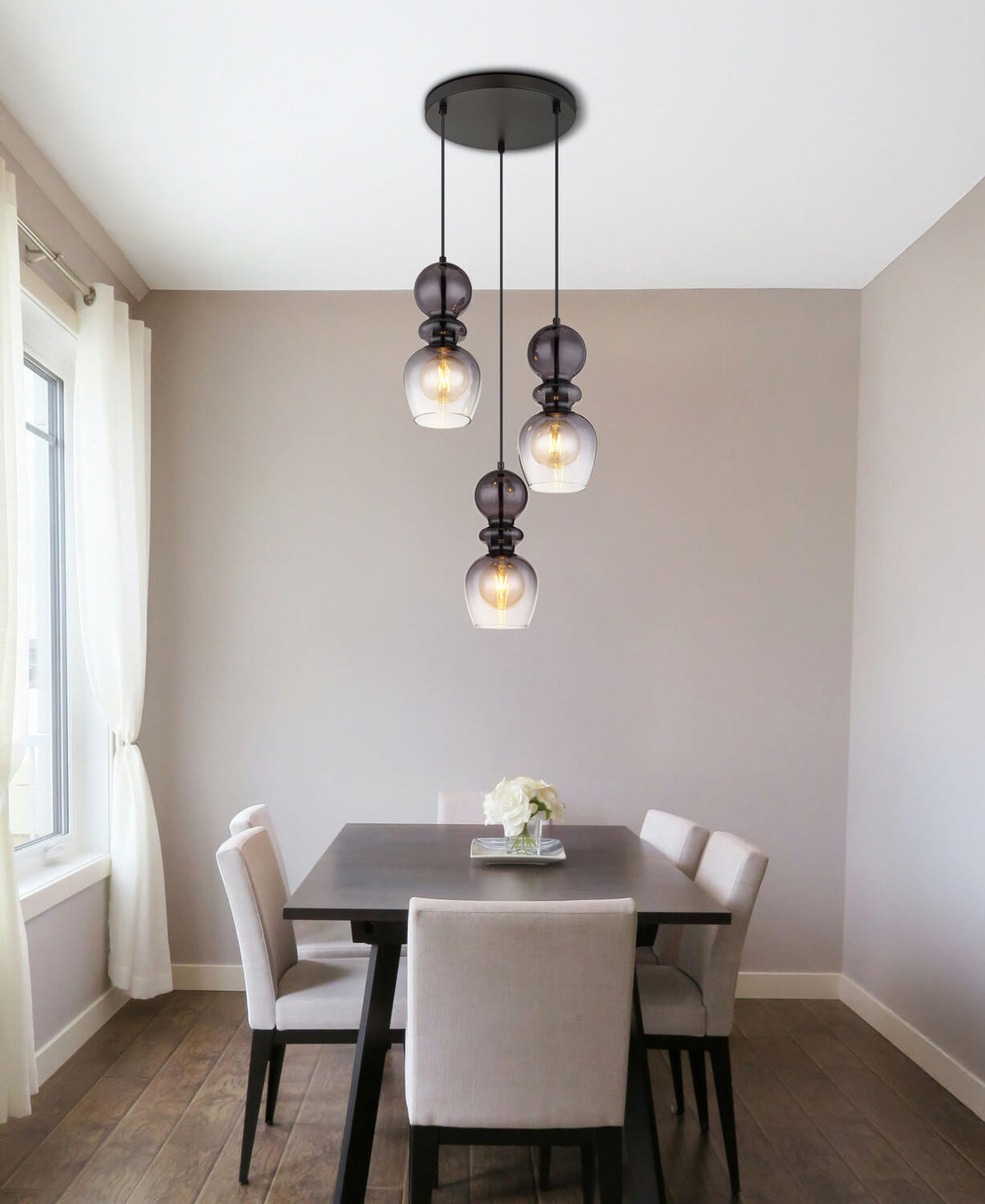 Suspension Clarity noire mat (15174-3H)