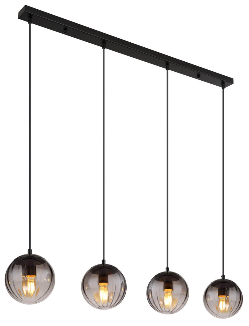 Suspension Dallerta noire mat (15216-4)