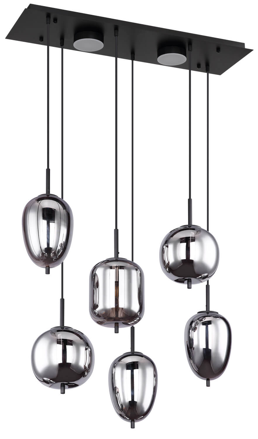 Suspension Blacky noire mat, H 120 cm