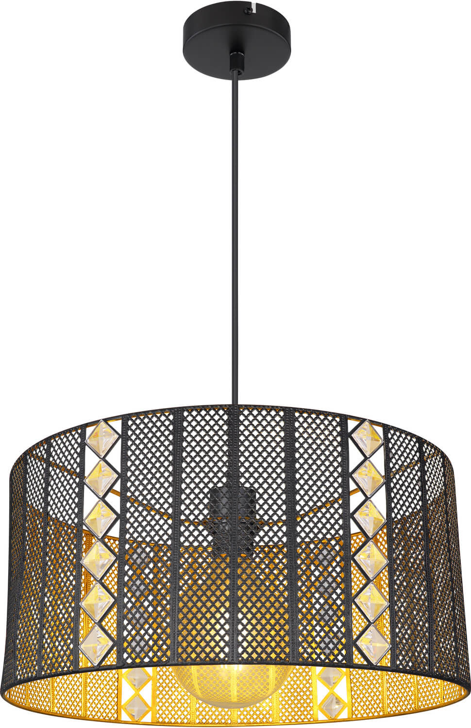 Suspension Abini noire mat