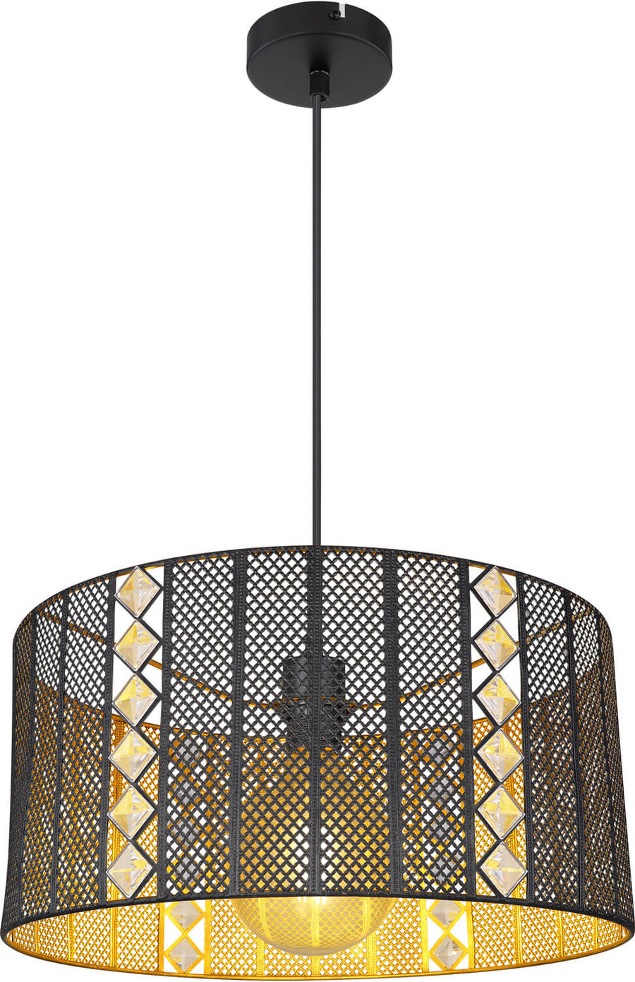 Suspension Abini noire mat