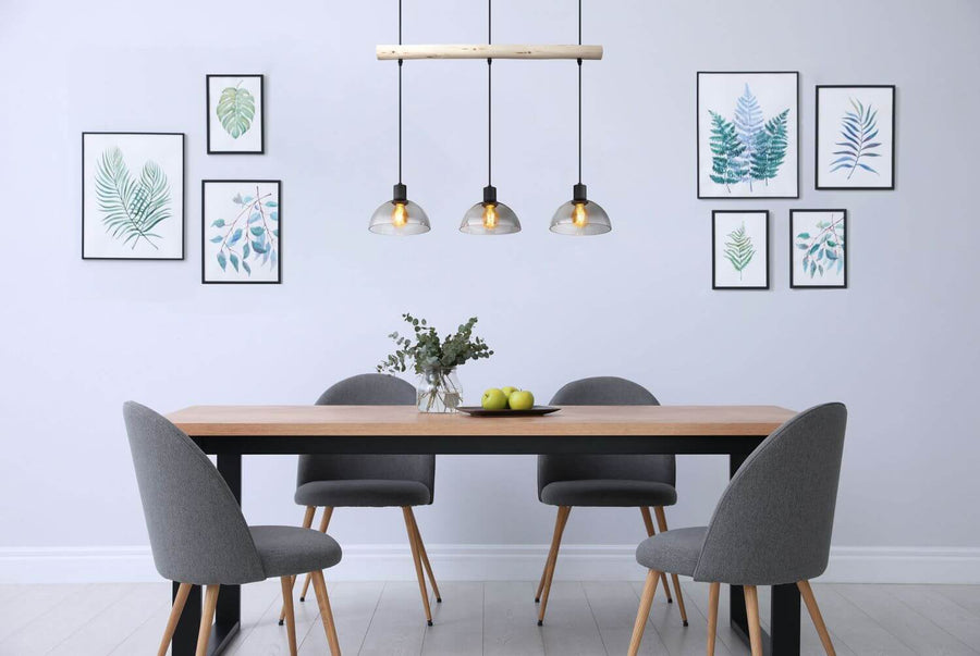 Suspension Lindi noire mat