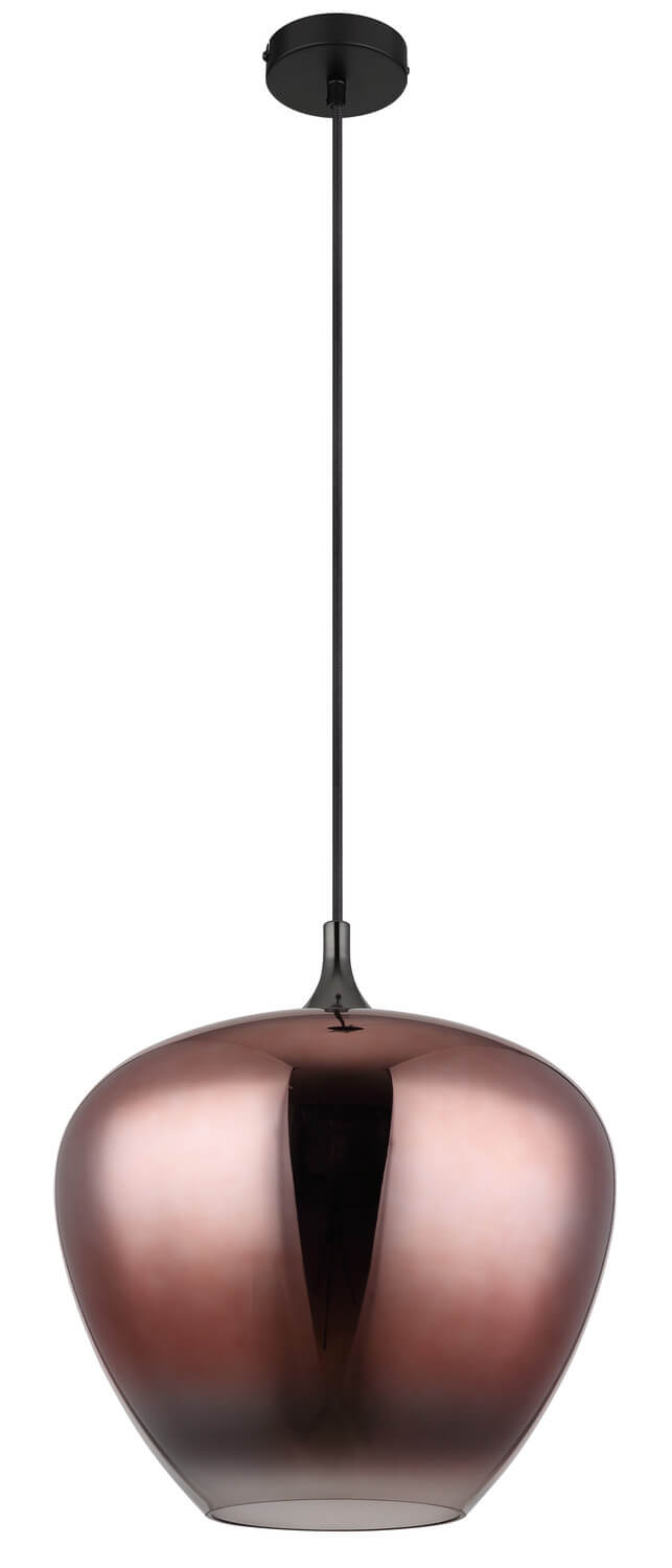 Autre vue de la suspension éteinte, mettant en valeur la forme arrondie du verre.