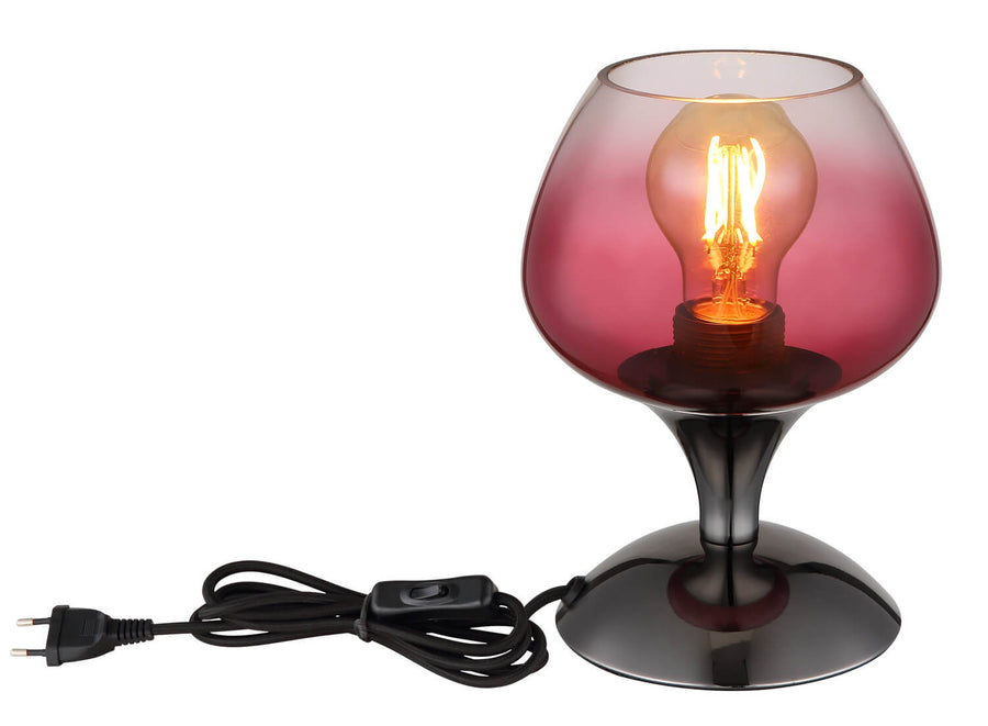 Lampe à poser Maxy noire et chromée (15548T6)