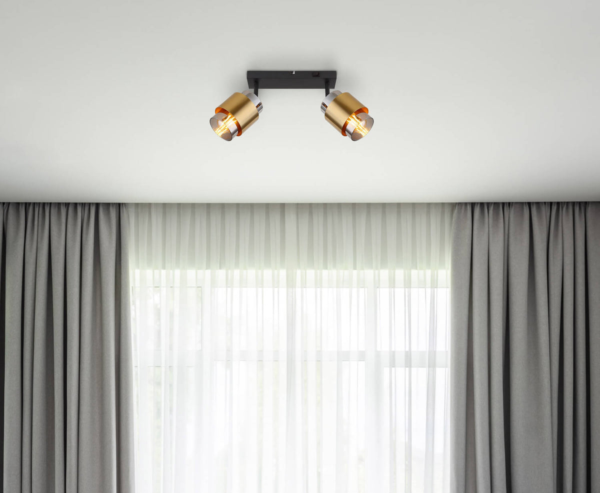Spot Milley noir mat, L 26 cm
