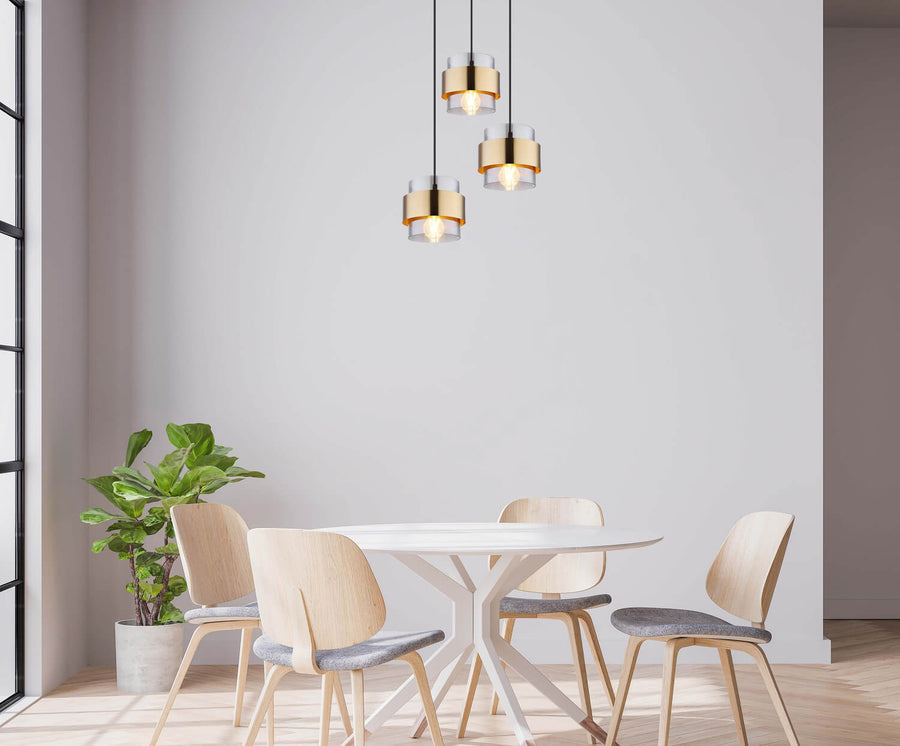 Suspension Milley noire mat, H 120 cm (15560-3H)