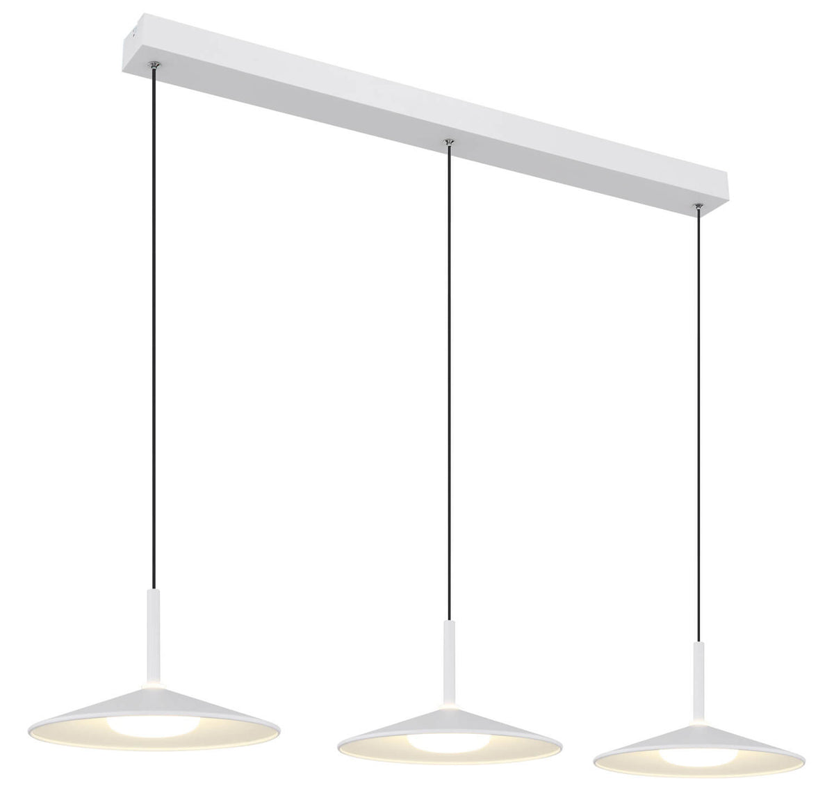 Suspension Lampone blanche mat, H 150 cm