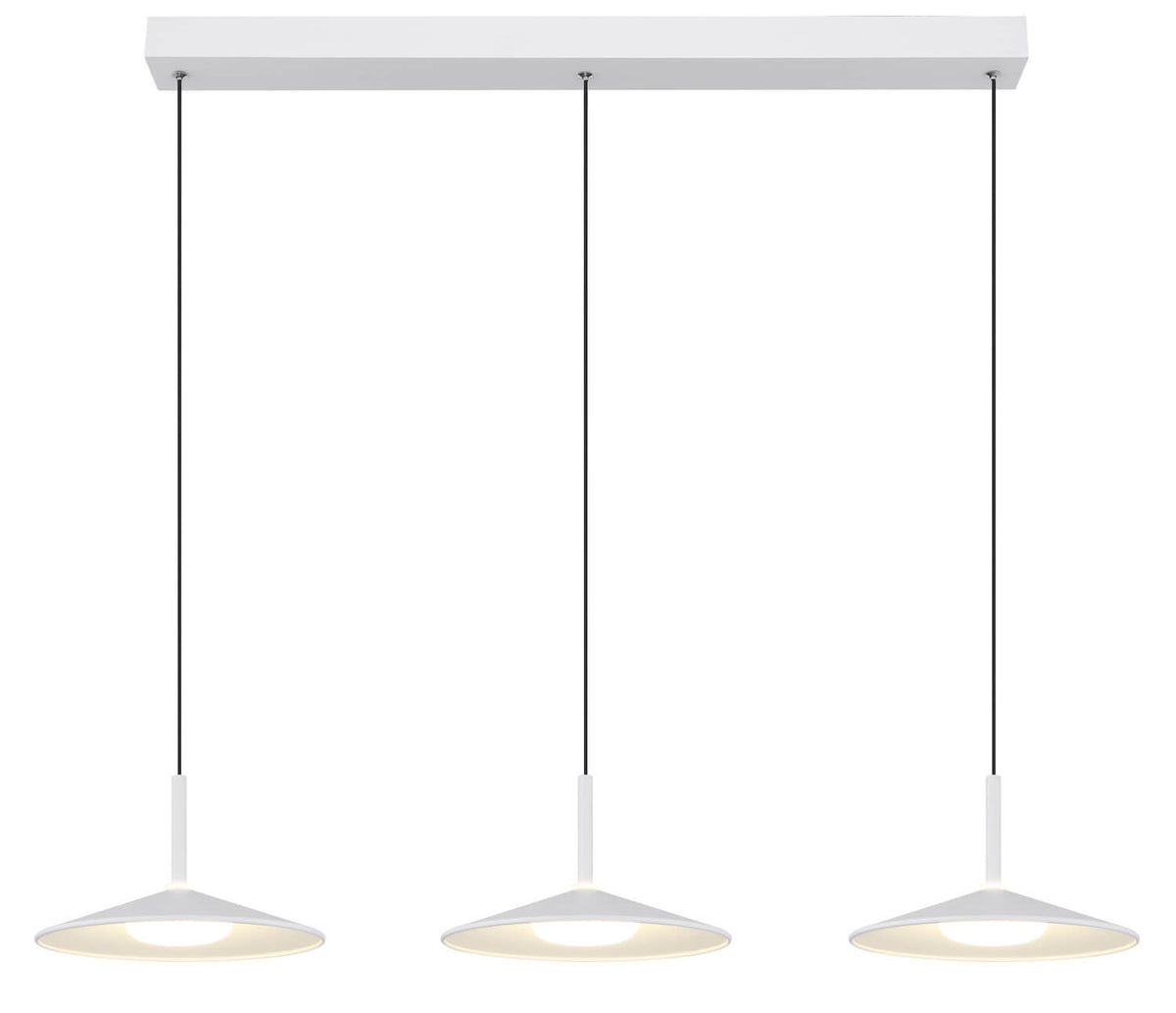 Suspension Lampone blanche mat, H 150 cm