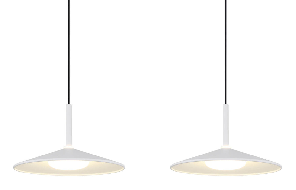 Suspension Lampone blanche mat, H 150 cm