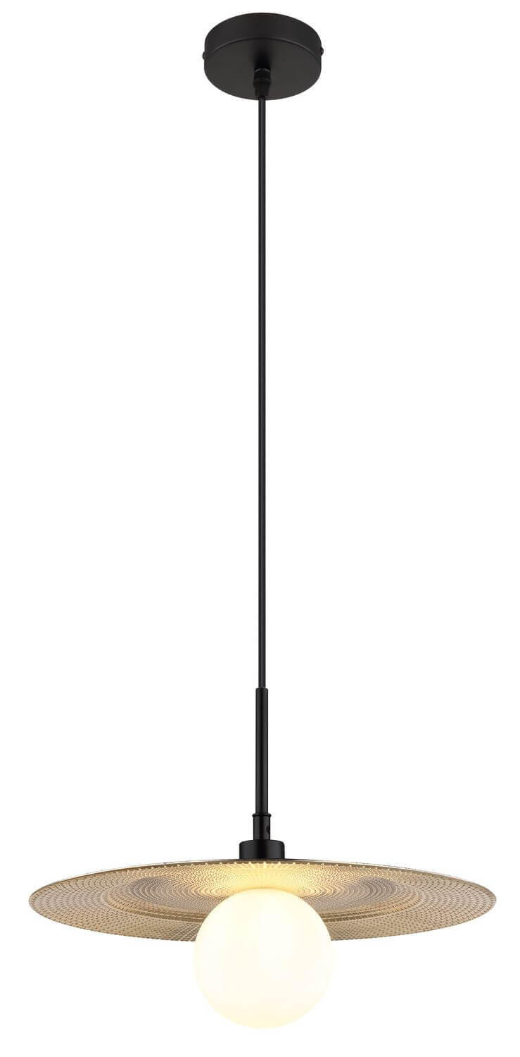 Suspension Riga noire mat, H 120 cm (15636)