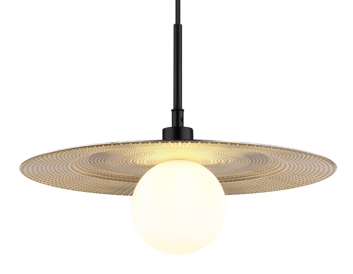 Suspension Riga noire mat, H 120 cm (15636)