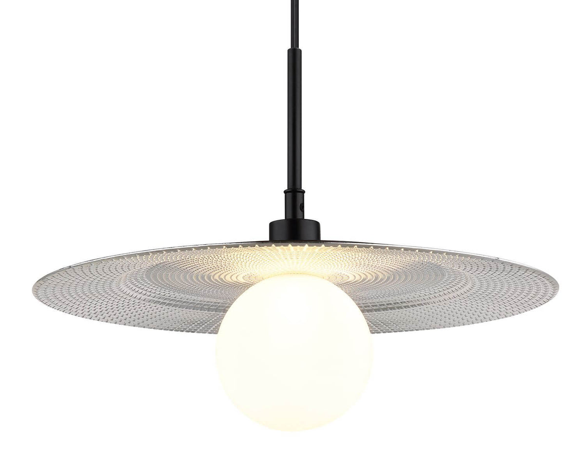 Suspension Riga noire mat, H 120 cm (15637)