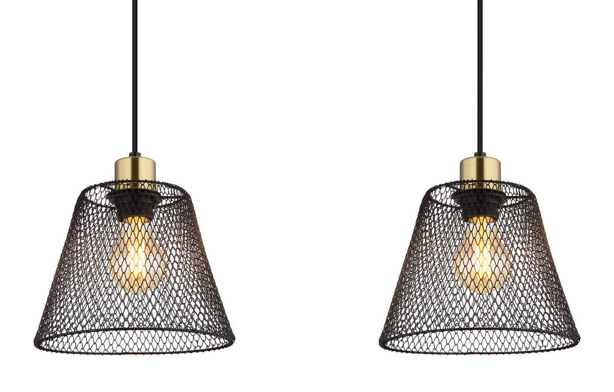 Suspension Baku noire mat (15646-3H)