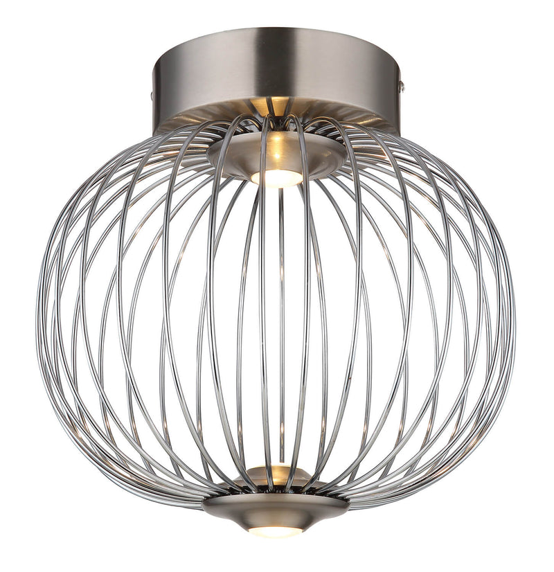 Plafonnier Galway nickel satiné, Ø 30 cm