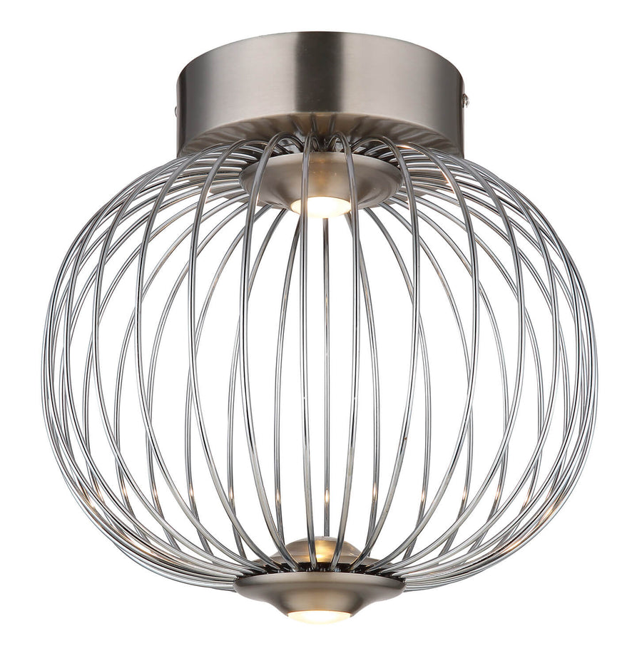 Plafonnier Galway nickel satiné, Ø 30 cm