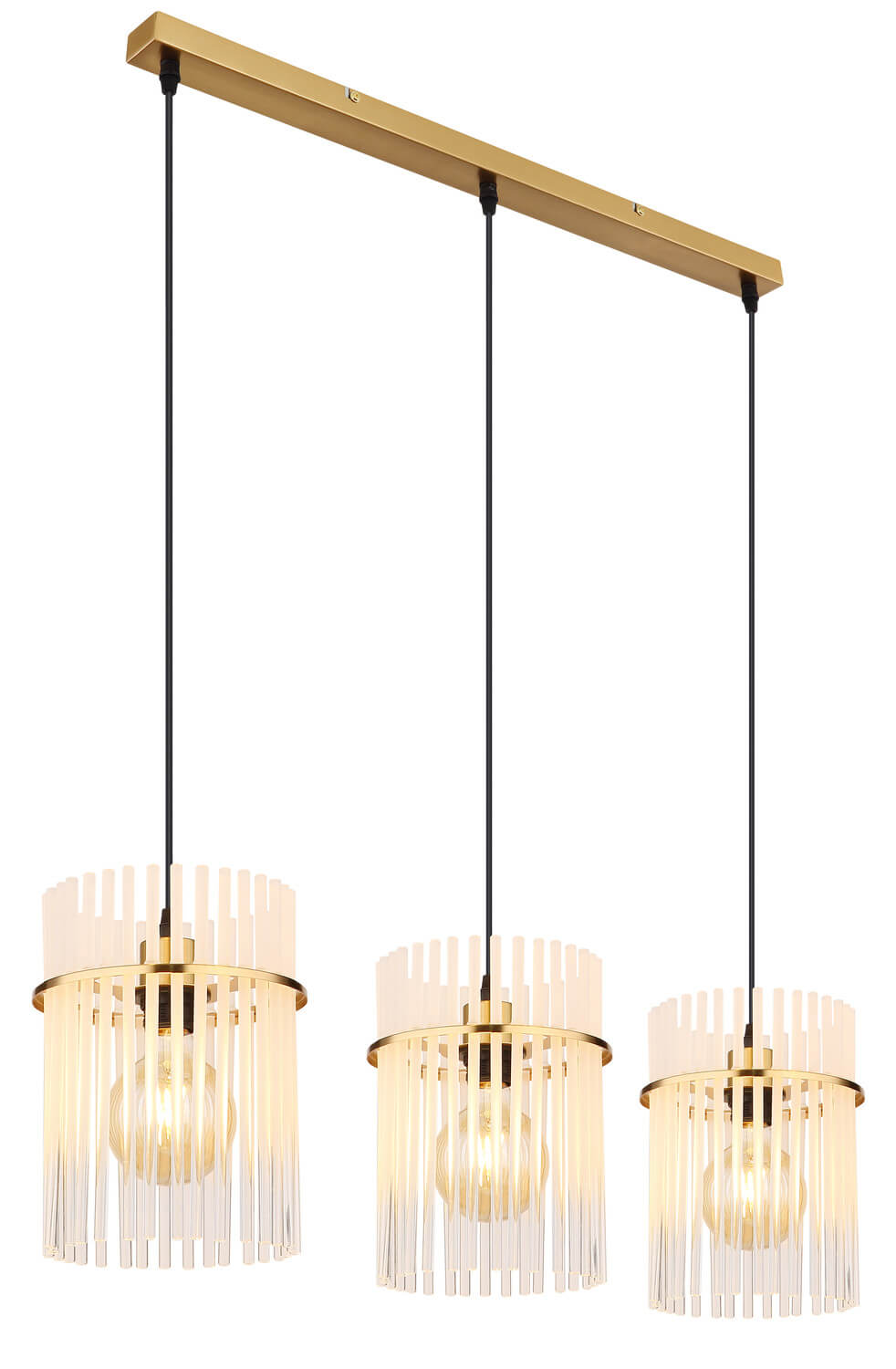 Suspension Gorley dorée, H 140 cm