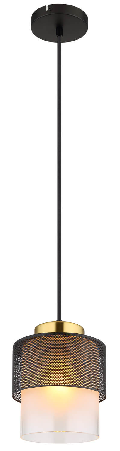 Suspension Olga noire mat (15709H)