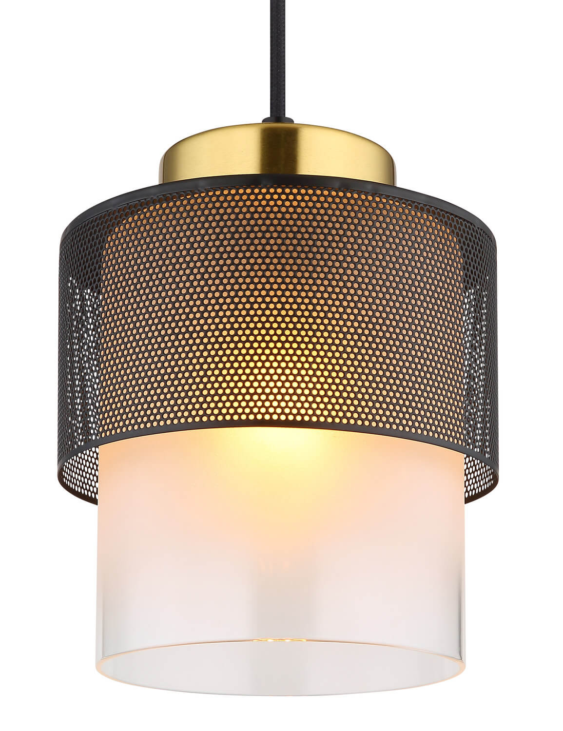 Suspension Olga noire mat (15709H)