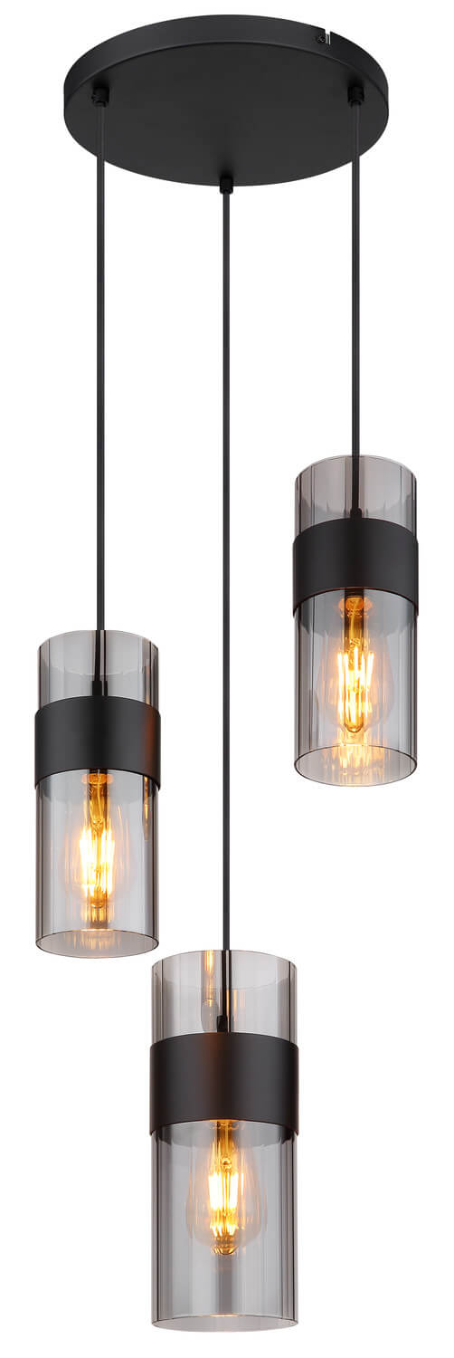 Suspension Scarfina noire mat (15718-3)