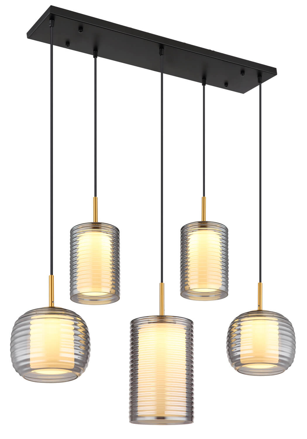 Suspension Lampigna noire mat (15740-5)