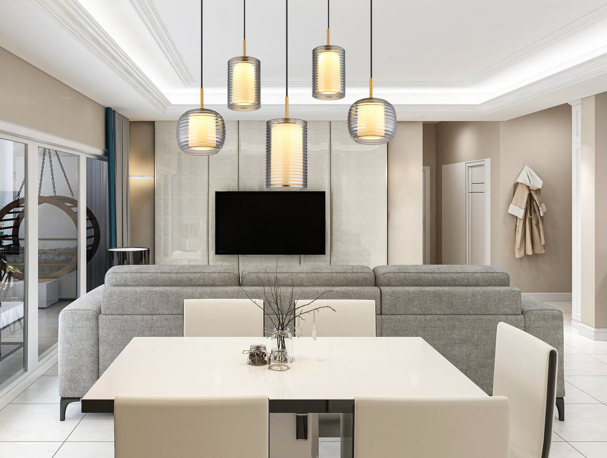 Suspension Lampigna noire mat (15740-5)