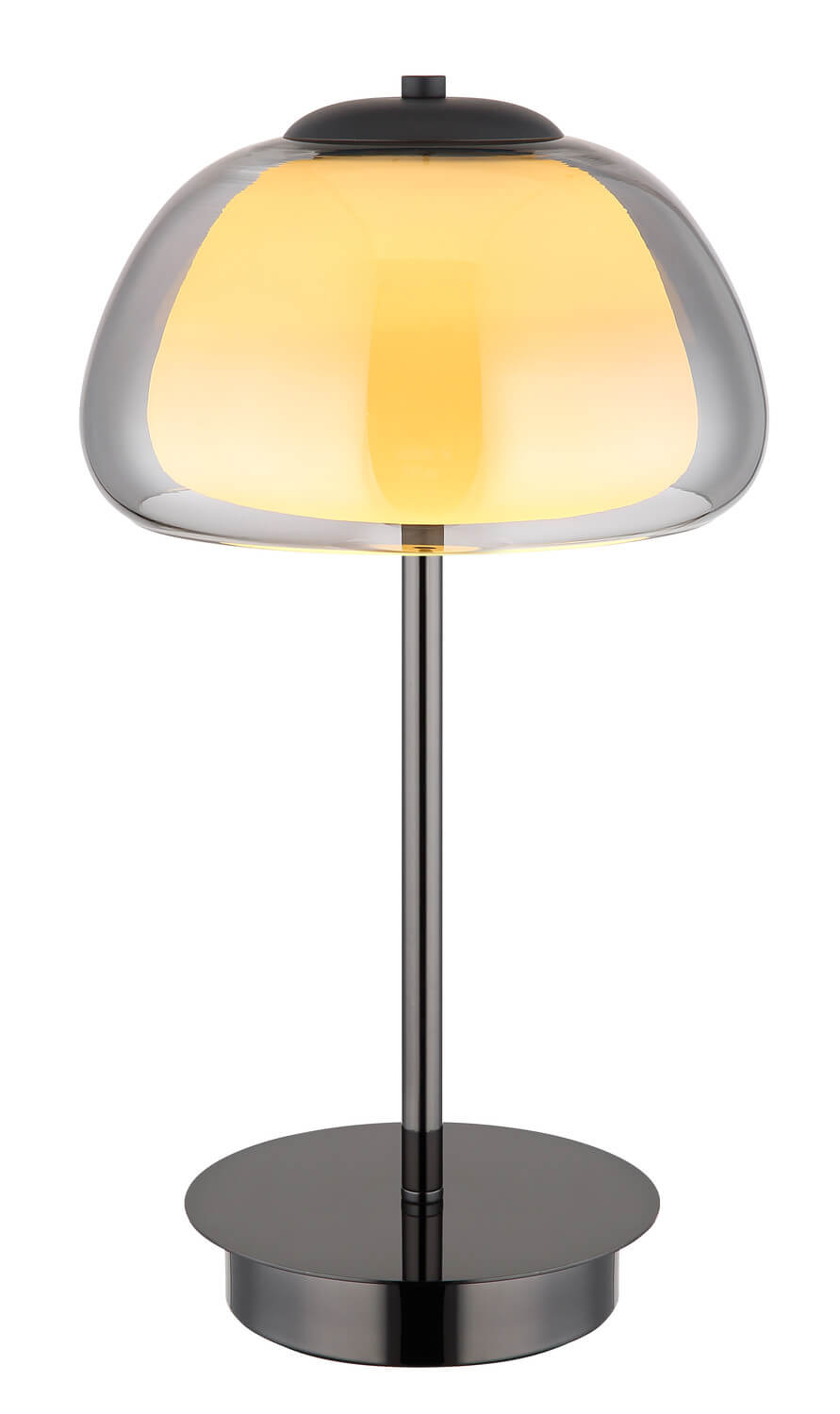 Lampe à poser Avila noire et chromée