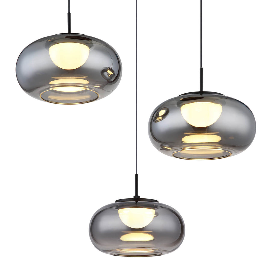 Suspension Quintara noire mat (15744-3H)