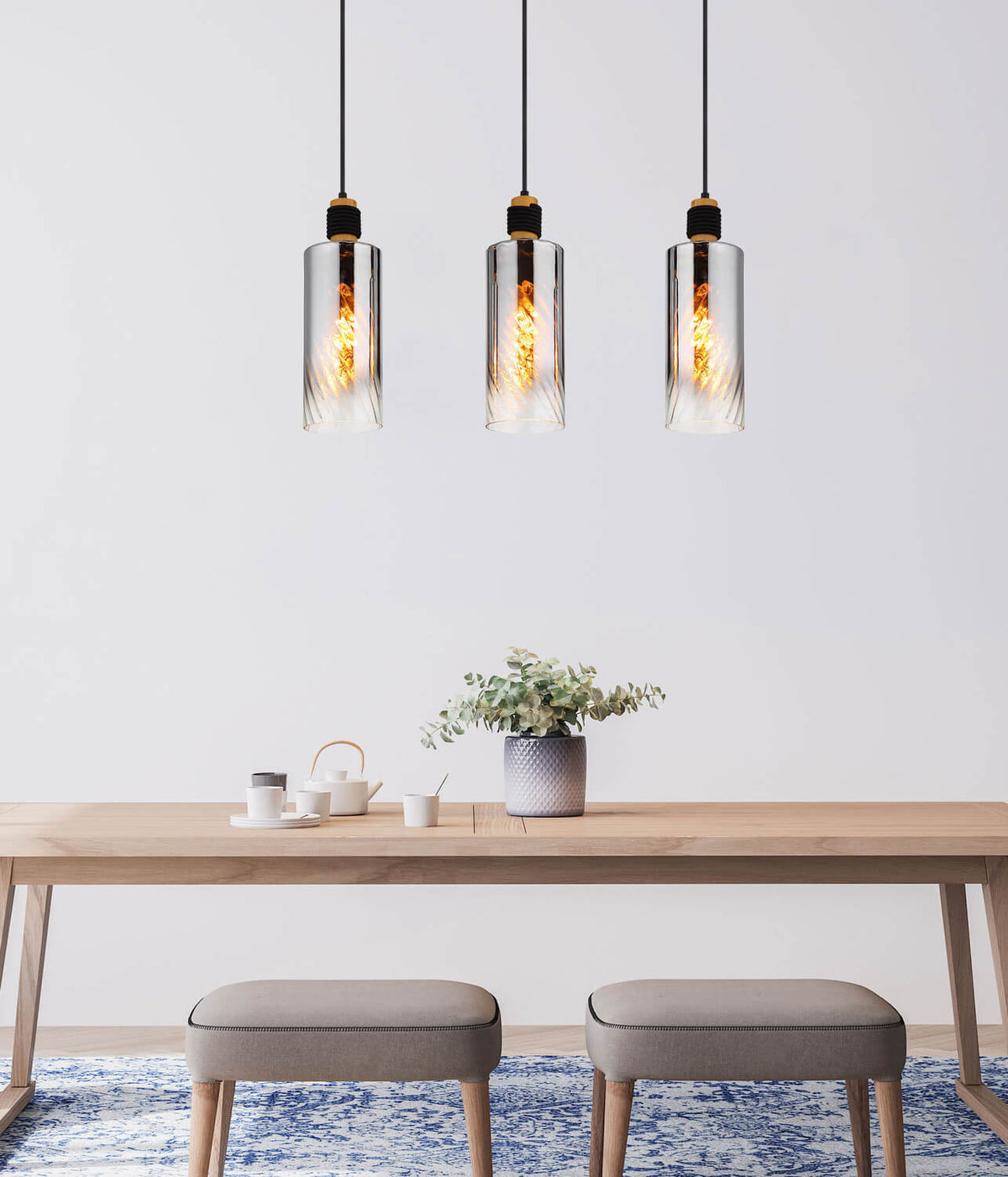 Suspension Osborne noire mat (15777-3H)