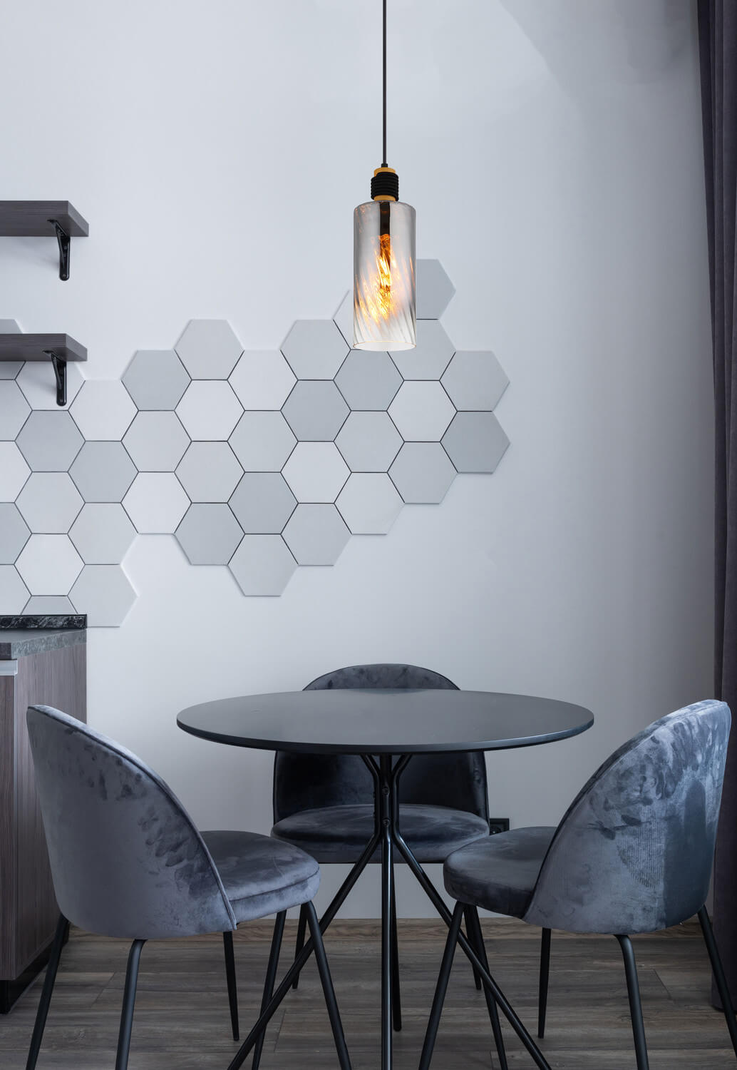 Suspension Osborne noire mat (15777H)