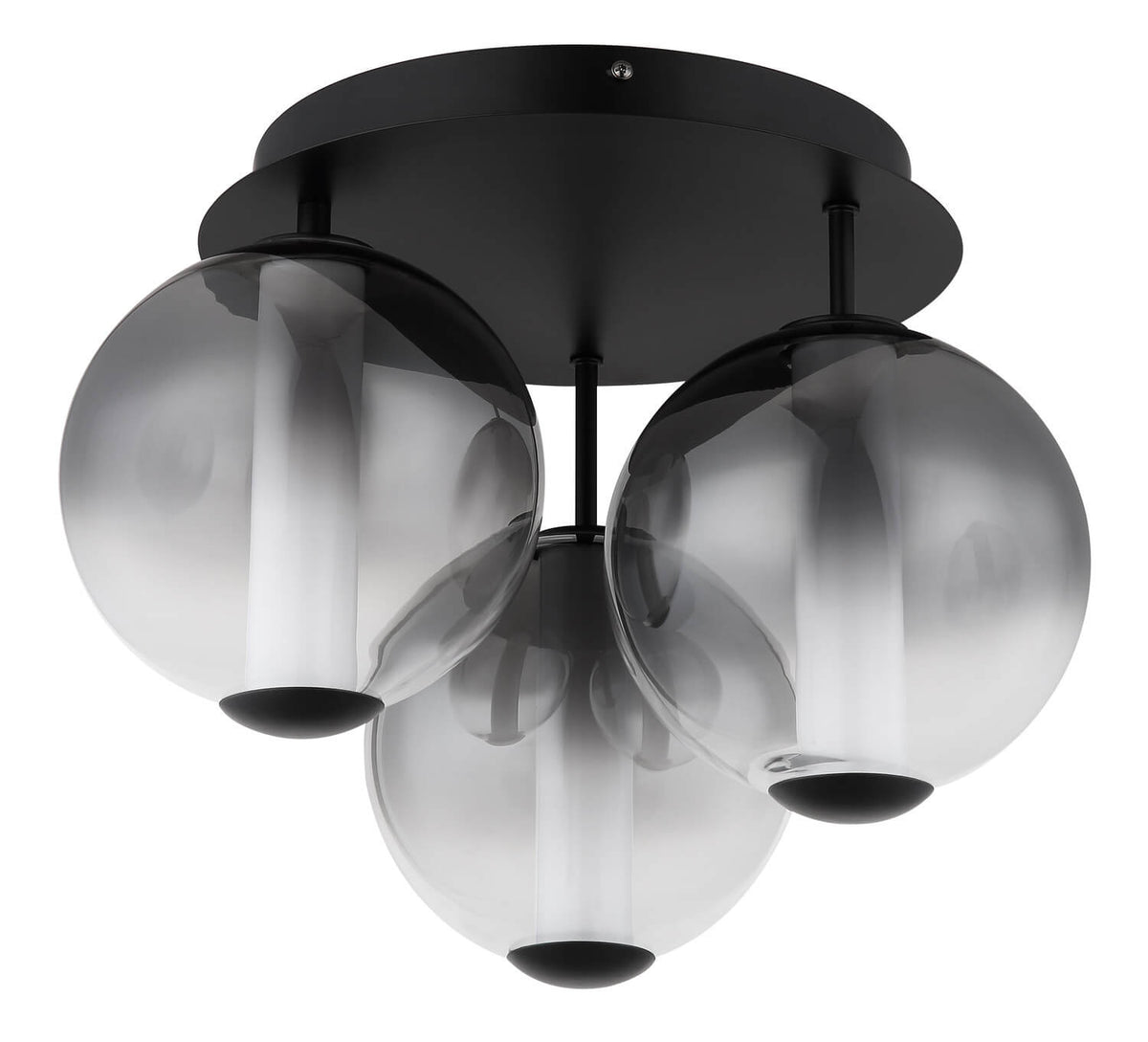 Plafonnier Lacy noir mat, Ø 38 cm