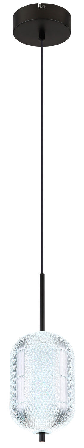 Suspension Kurius noire mat (16043H)