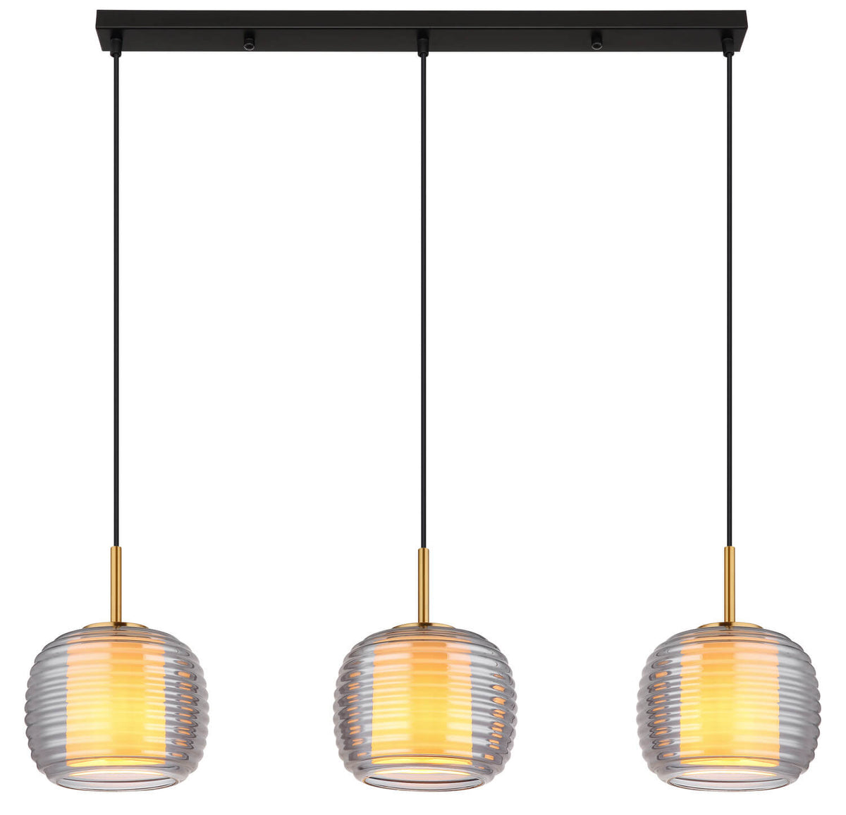 Suspension Lampigna noire mat (16049-3H)