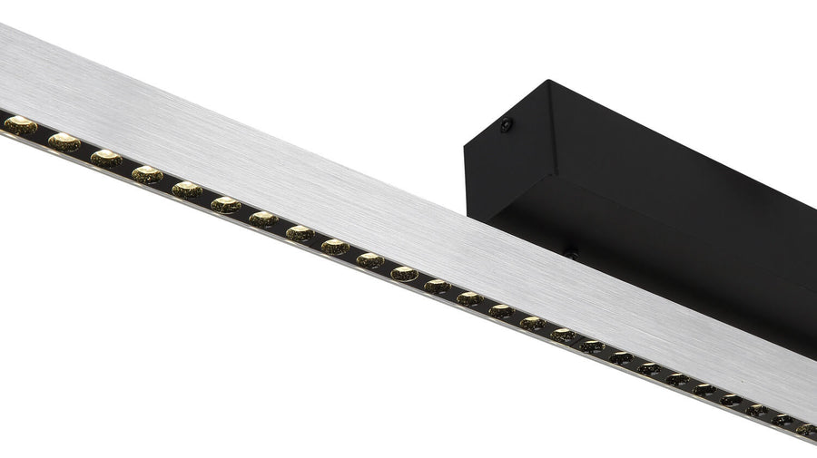 Suspension Dentsy noire mat, L 150 cm