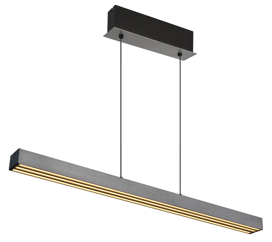 Suspension Ethan grise et aluminium