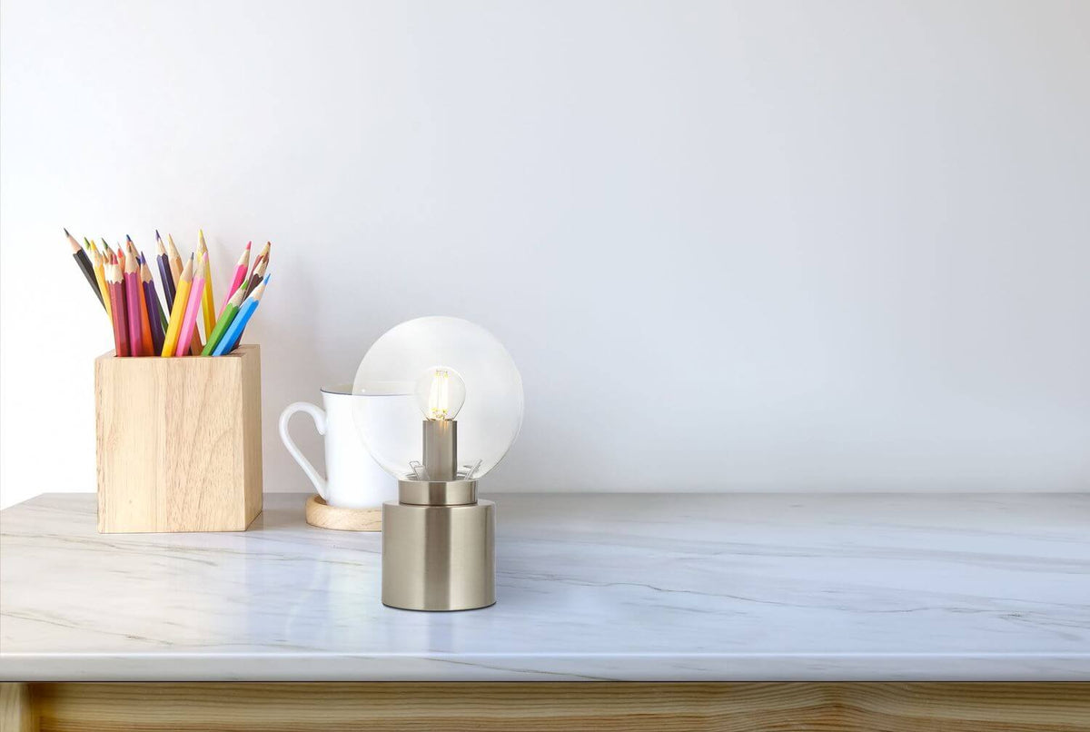 Lampe à poser Marka nickel satiné