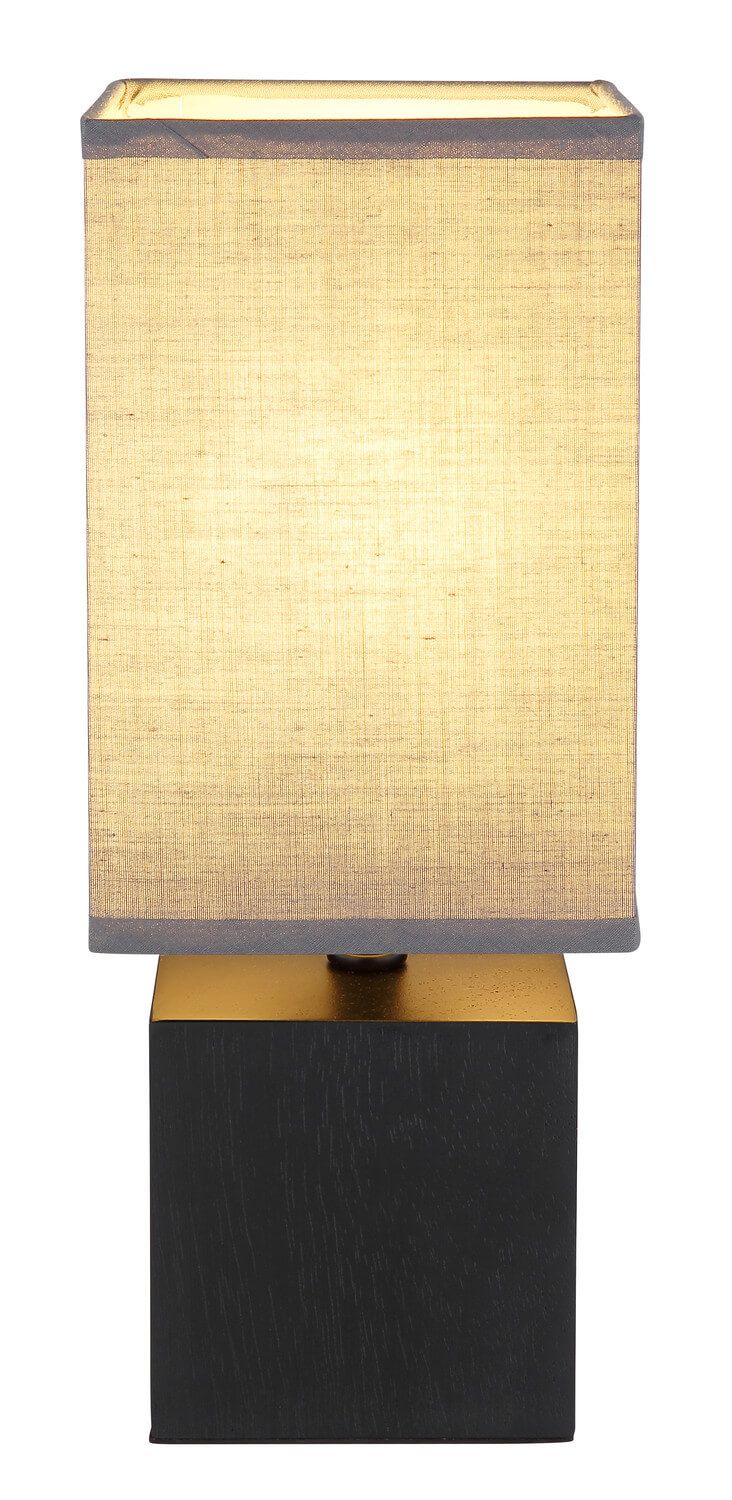 Lampe à poser Valentino noire et bois