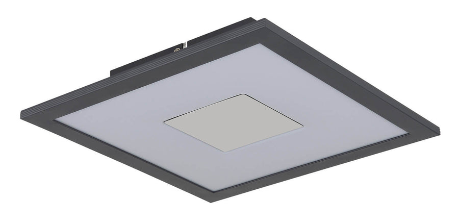 Plafonnier Doro blanc mat et aluminium